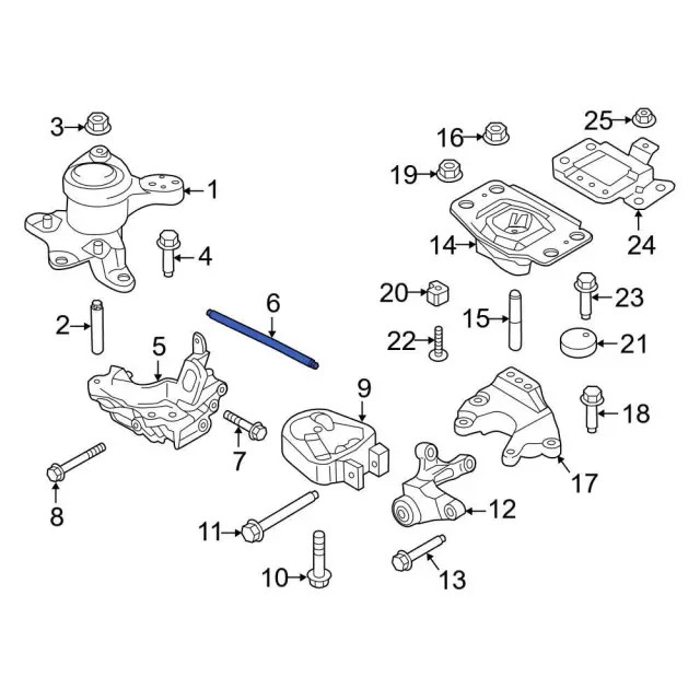 Genuine Ford Engine Mount Stud W708873-S437