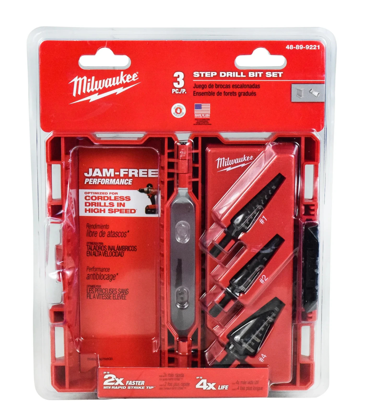 Milwaukee 48-89-9221 Milwaukee Tool Step Drill Bit Set - 3PC