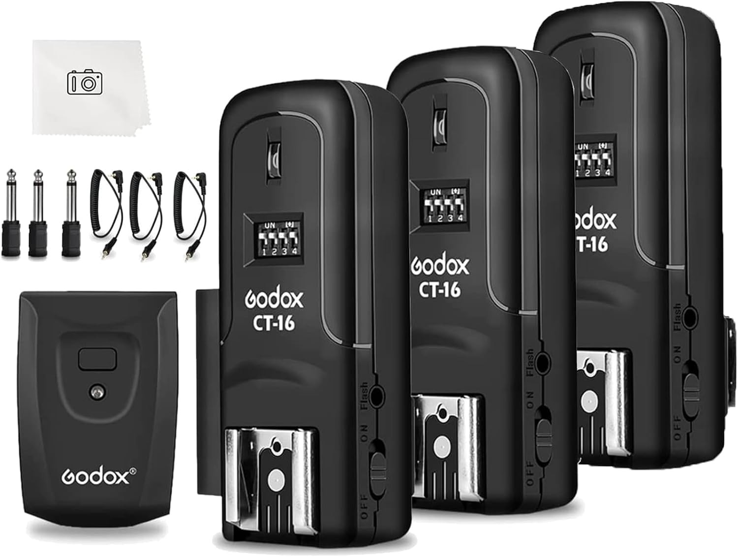 Godox CT-16 Wireless Radio Flash Trigger Receiver Kit,433MHz 4 in 1 Transmitter