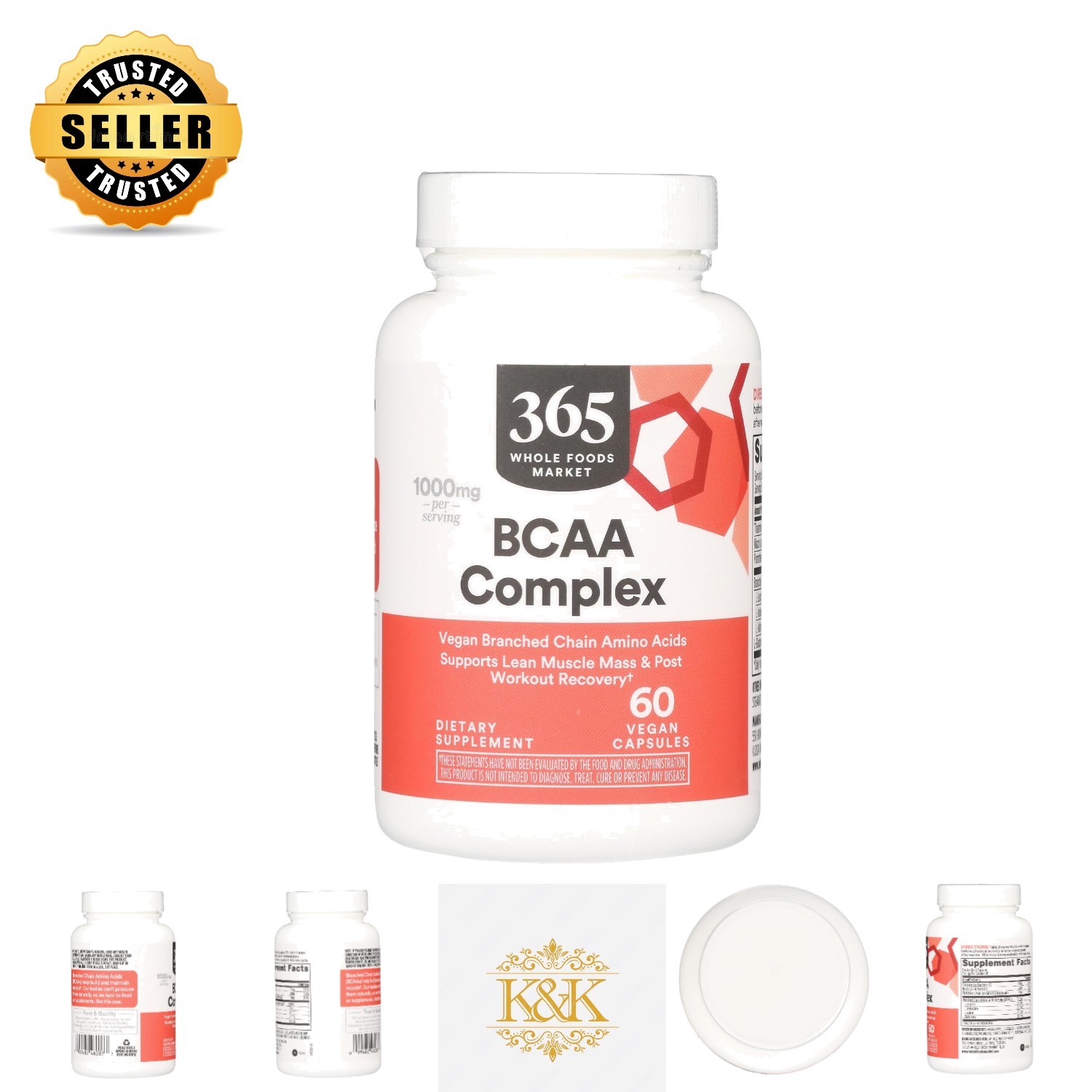 60  Capsules of BCAA Complex - Elevate Your Workout Recovery Naturally
