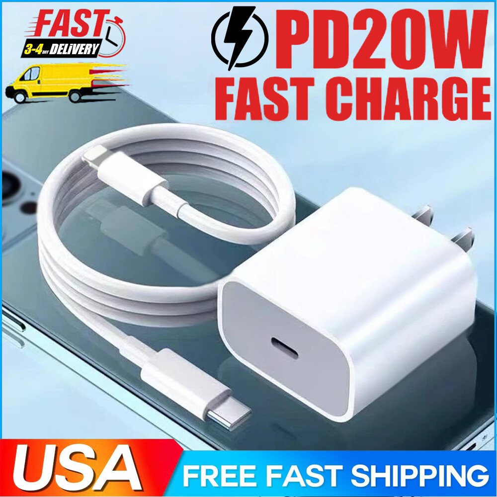 ⚡20W Super Fast Charger +Cable Type C For iPhone X Xs XR 14 13 12 11 Pro Max