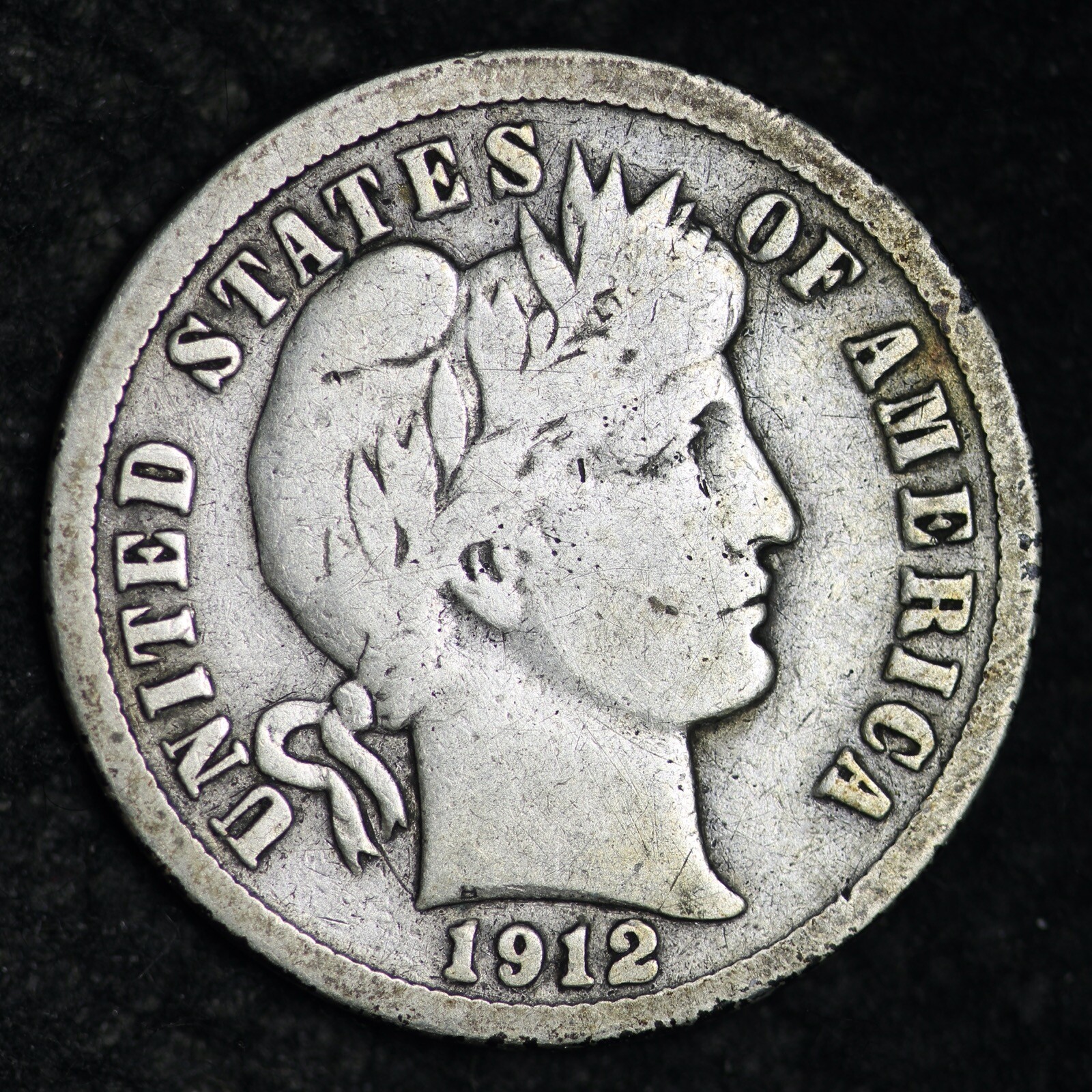 1912-D Barber Silver Dime CHOICE FINE E328 XZM