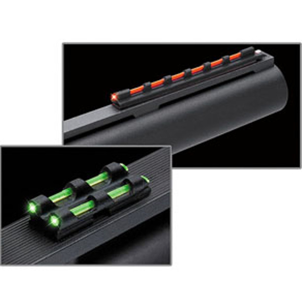 Remington 870 Fiber Optic Front & Rear Sights for Ventilated Rib Barrels -TruGlo