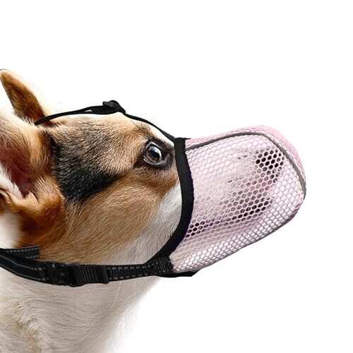 Dog Muzzle Breathable Soft Muzzle for Small Dogs to Anti & Prevent Barking Bi...