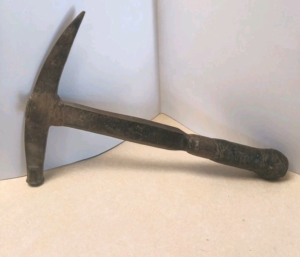 Roofing Slate Hammer Unbranded Vintage 13 Inches Long Repaired Carpentry Tool