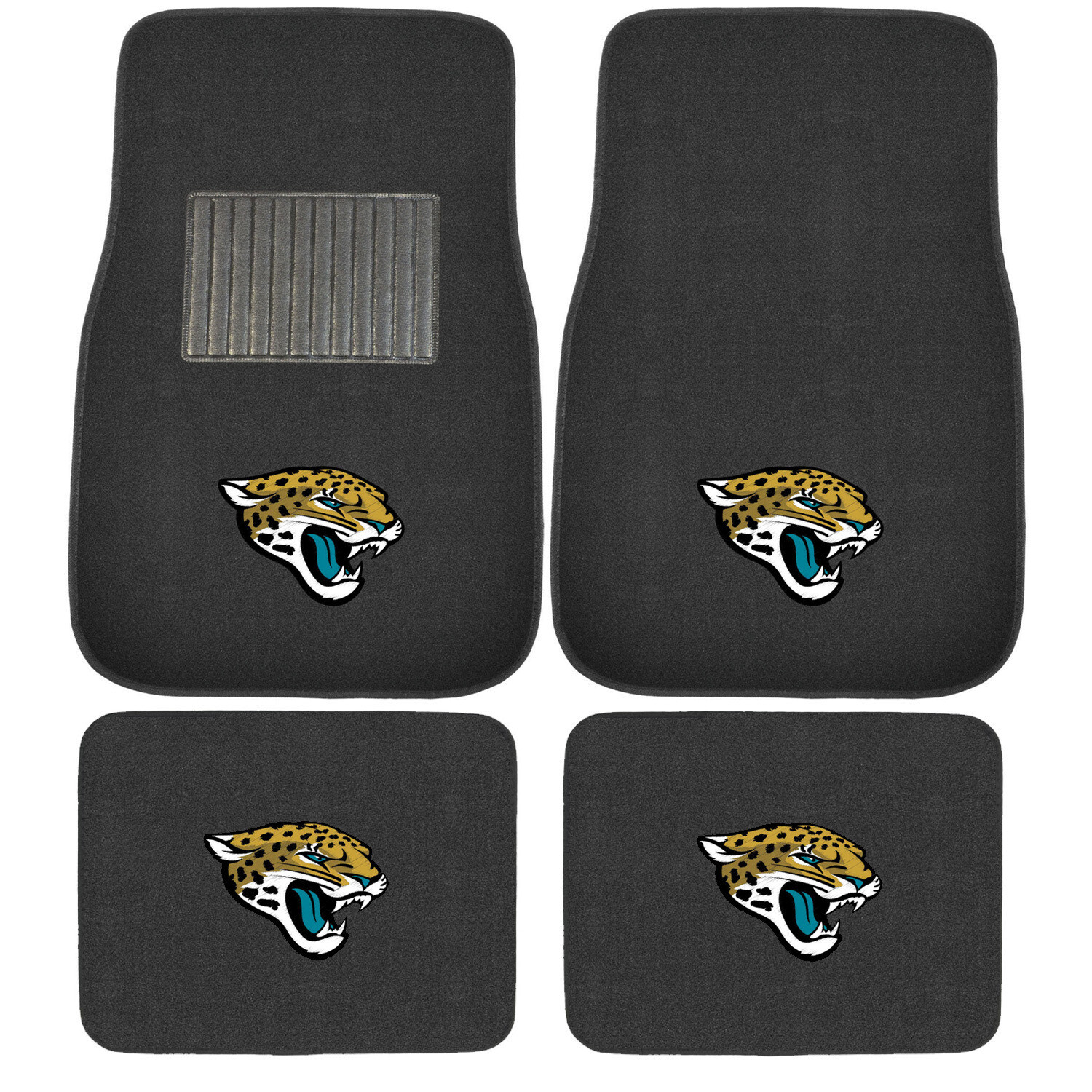 New 4pcs NFL Jacksonville Jaguars Car Truck Front Rear Carpet Floor Mats Set
