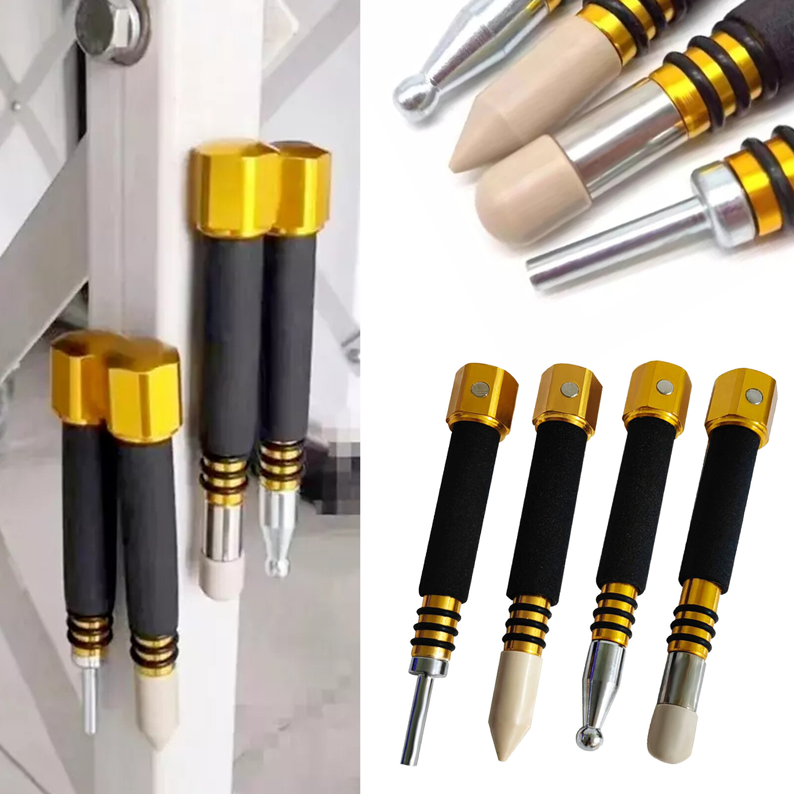 Professional PDR Paintless Dent Repair 4pc Tapper Knockdown Set with TipsxNMy81t
