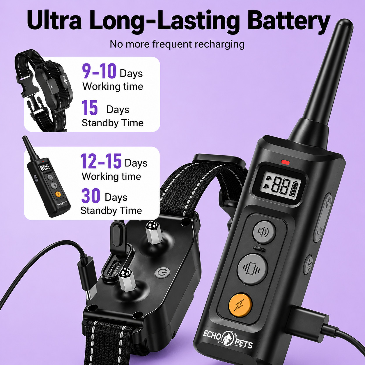 P325 2000FT Anti Bark with Remote Control Waterproof Dog Training E- Collar