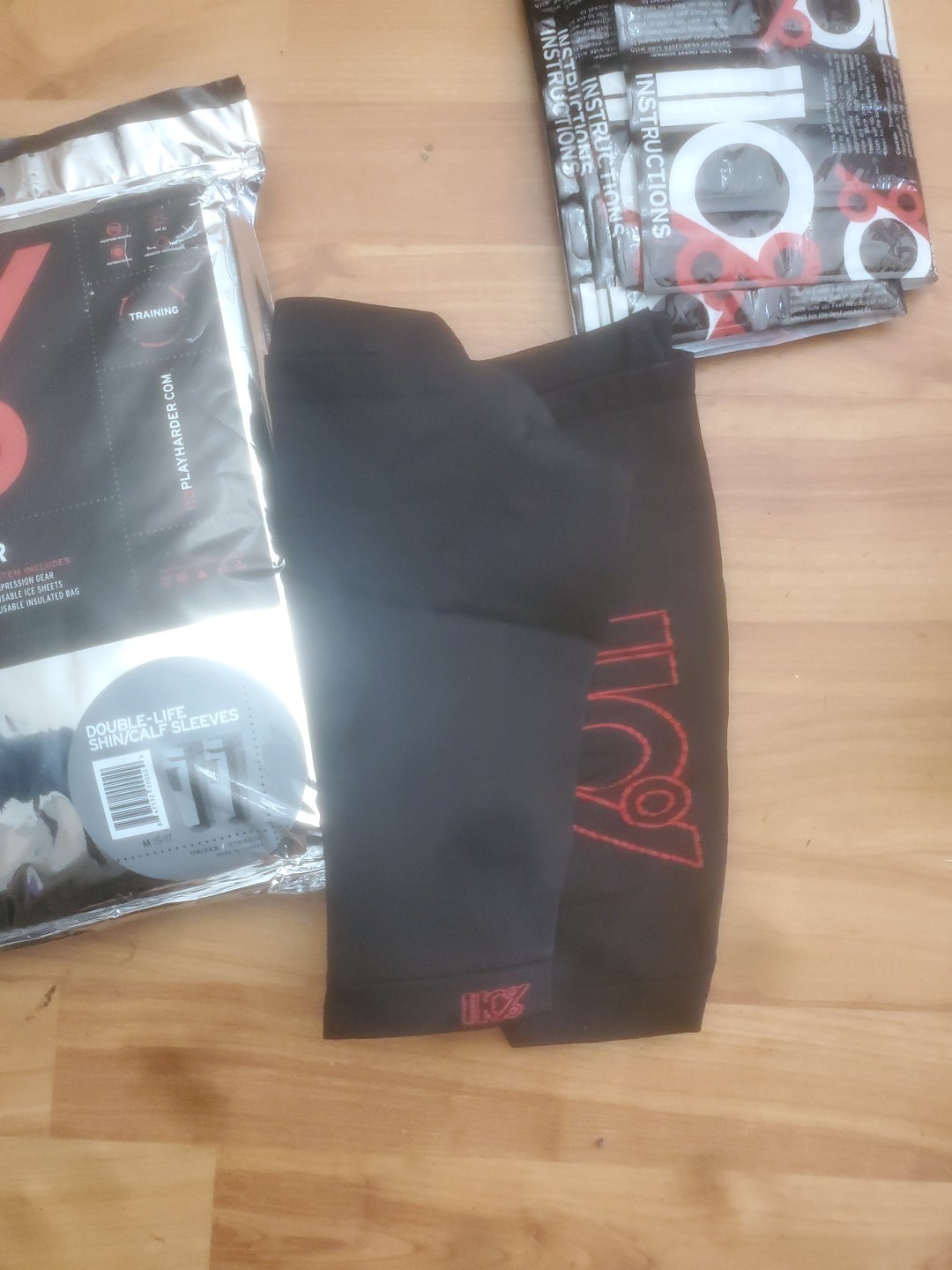 110% Double-Life Shin/Calf Compression Sleeve Ice/Heat Recovery Kit Med  15- 17
