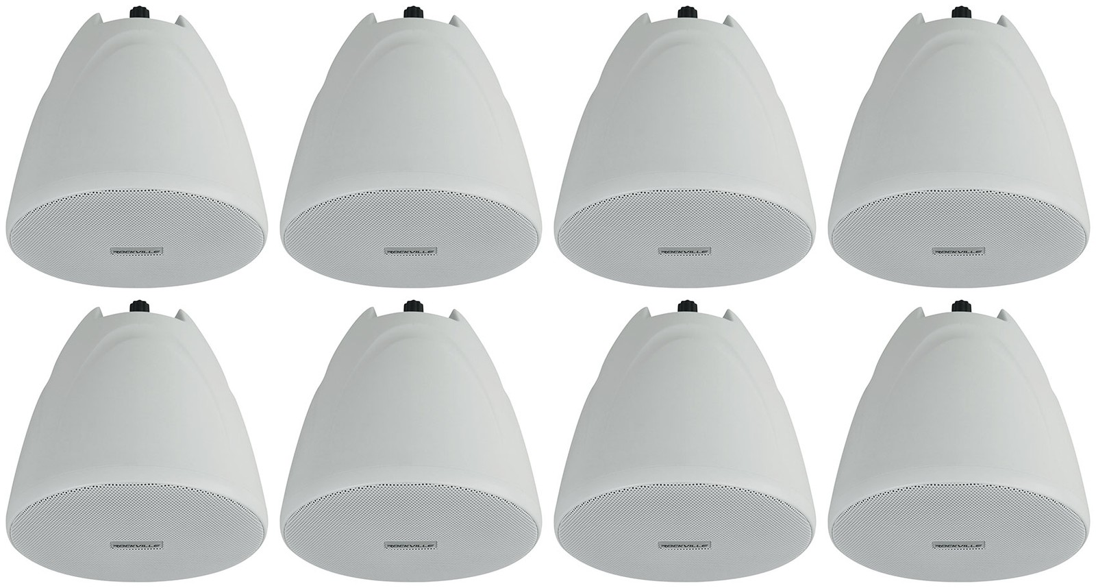 8) Rockville PEN-40T White 4" 70V Hanging Pendant Speakers Commercial/Restaurant