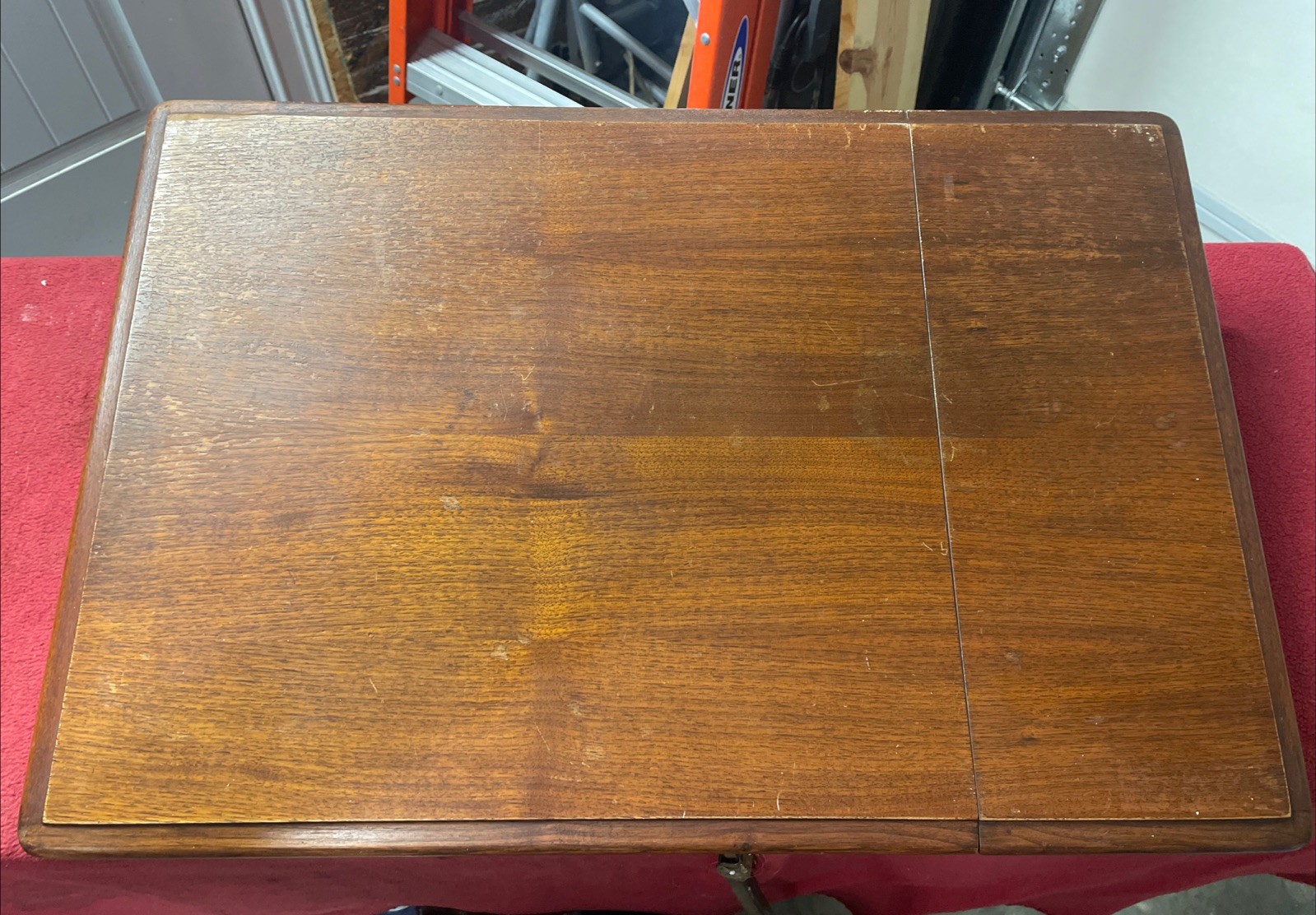 Singer Wood Table Top Cover Sewing Machine Cabinet Part Mid Century       A