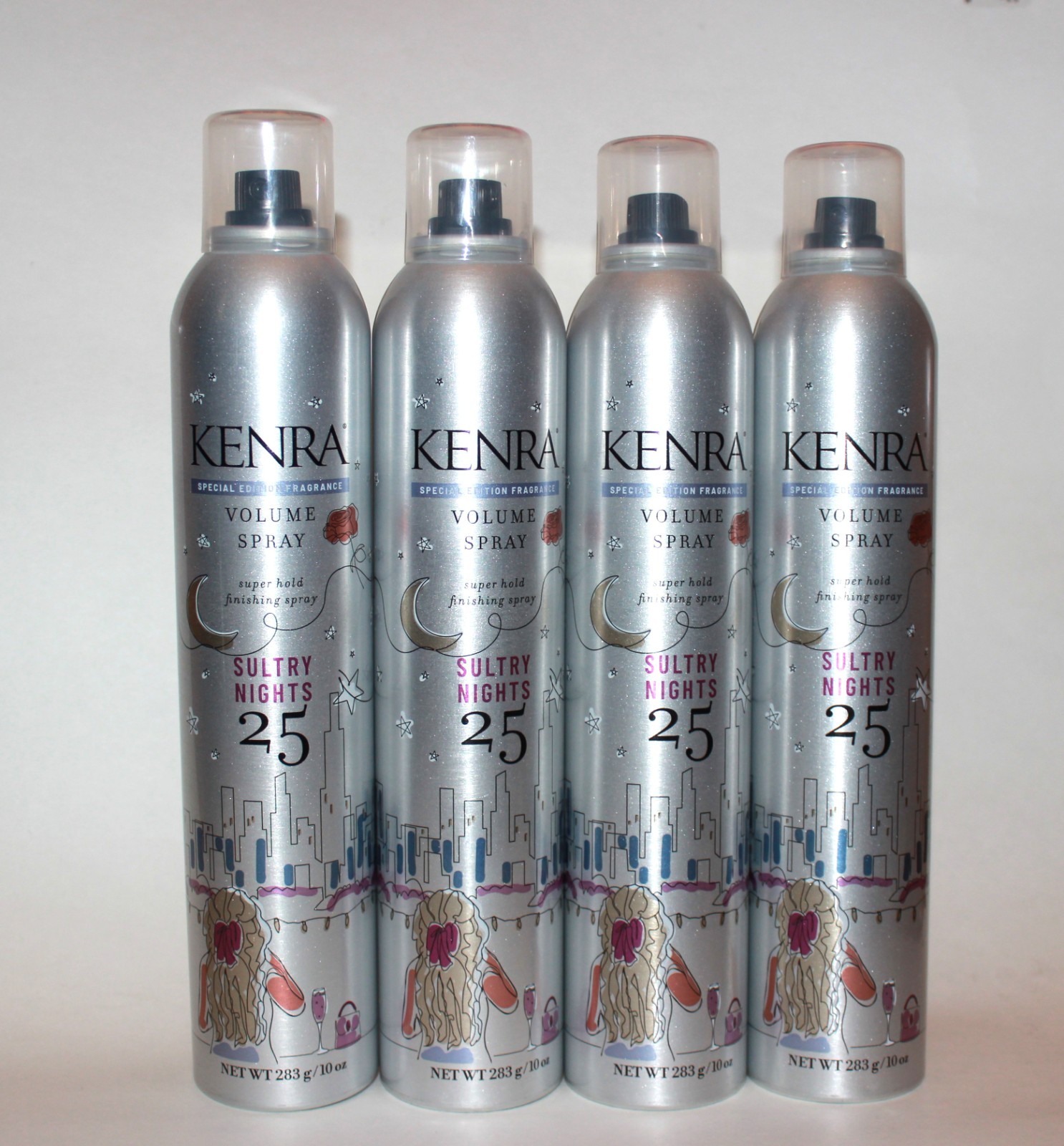 Kenra Volume 25 Supper hold 80% VOC Spray SULTRY NIGHT 10 Oz, Pack Of 4