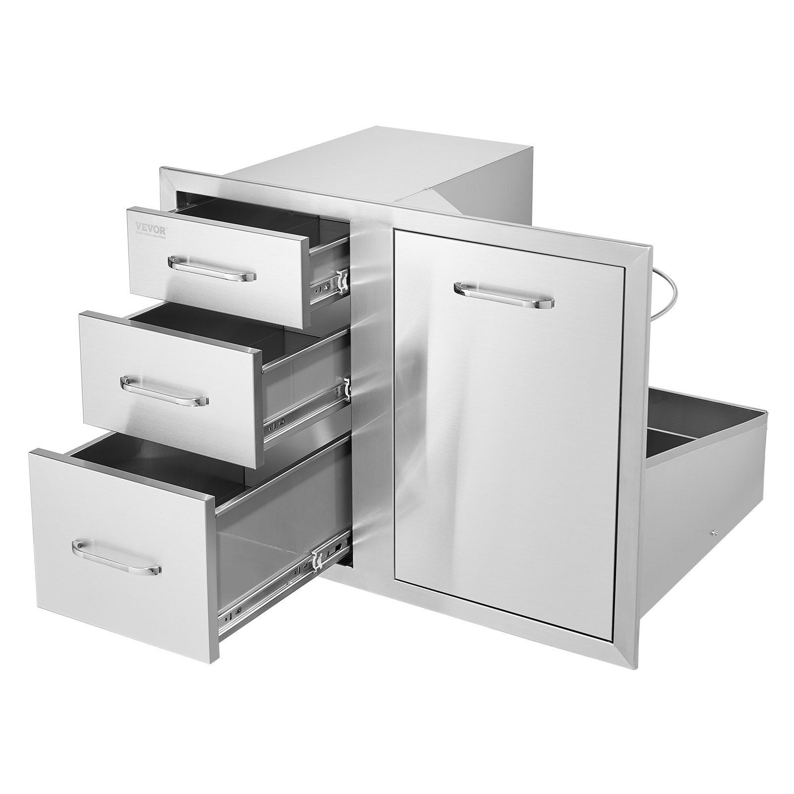 Outdoor Kitchen Door Drawer Combo 29.5" W x 22.6" H x 21.7''D Triple Drawers