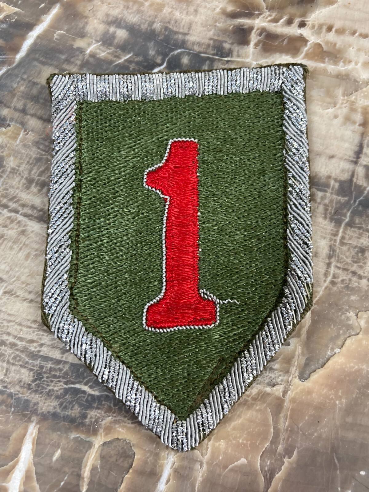 WW2 US Army Military 1st Infantry Division German Bullion Shoulder Patch Insigni