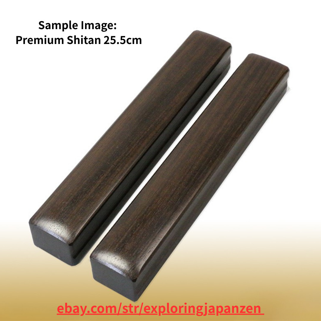 Premium Shitan 25.5cm  Wooden Hyoshigi Japanese Traditional Clappers Sumo Kabuki