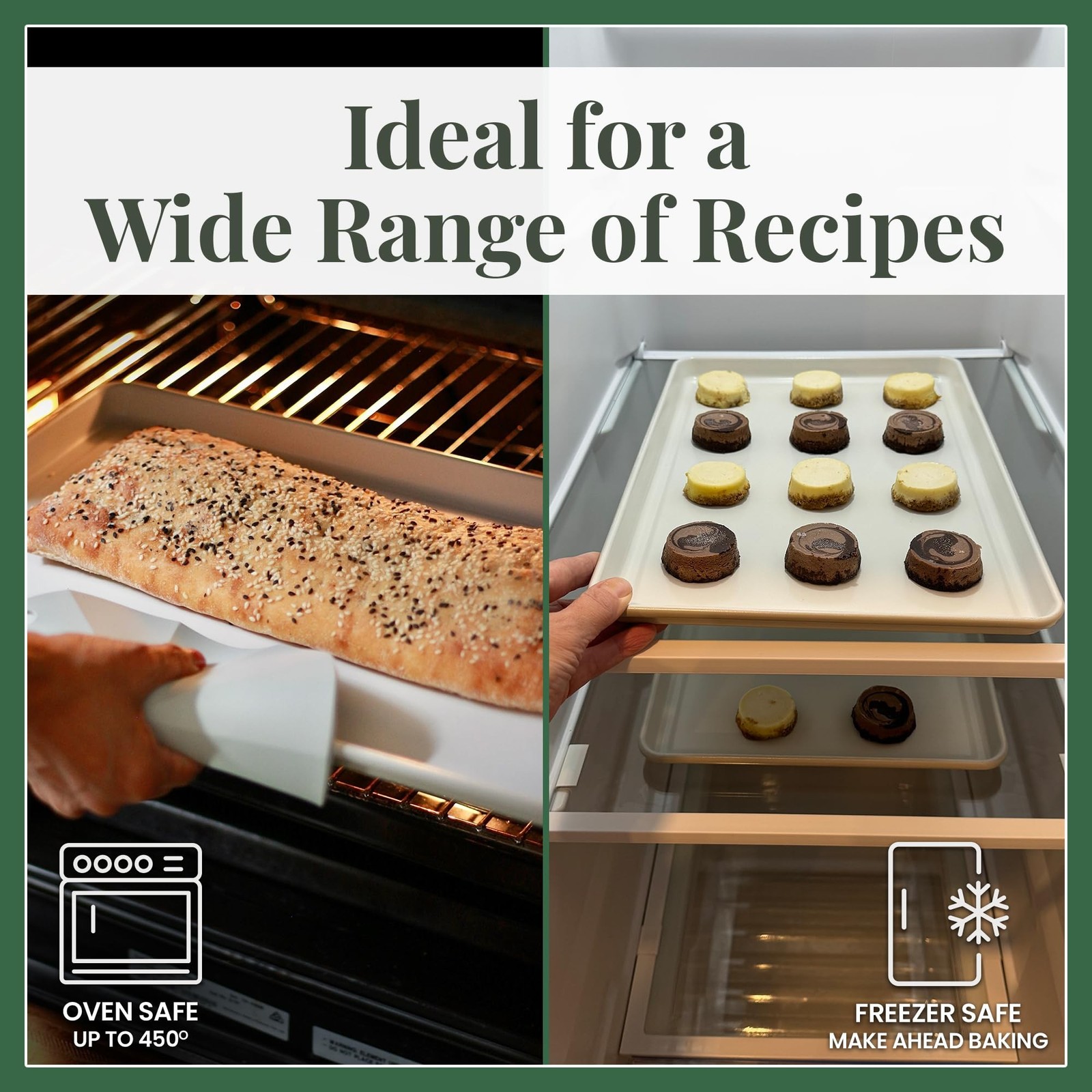Larder & Vine 8-Piece Bakeware Set | Non-Stick Baking Set with Ceramic Finish...