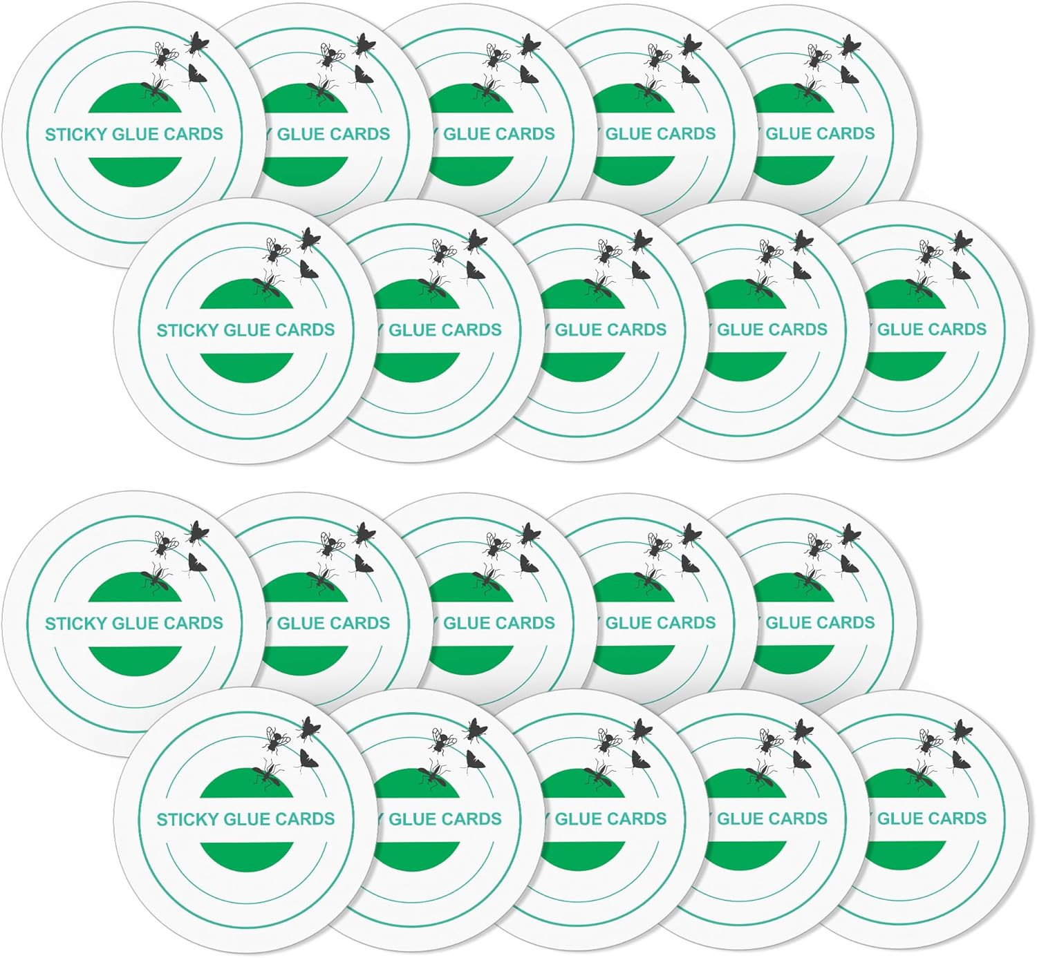 20 Pack Glue Trap Refill Pads Compatible with STEM Flying Insect Fan Trap, 3.94