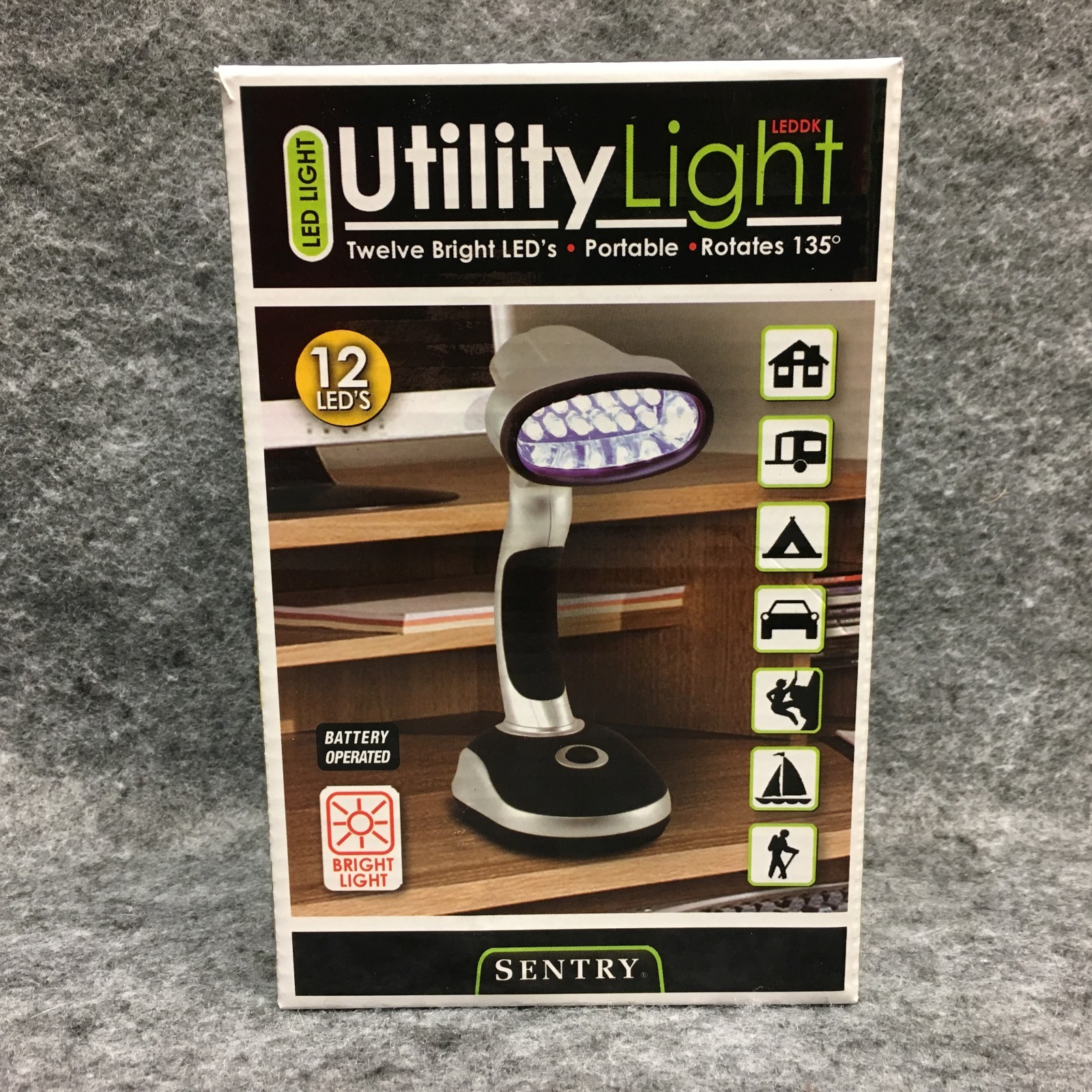 Sentry Battery LED LEDDK Utility Light Flashlight 7.5" Tall Portable Rotates NEW