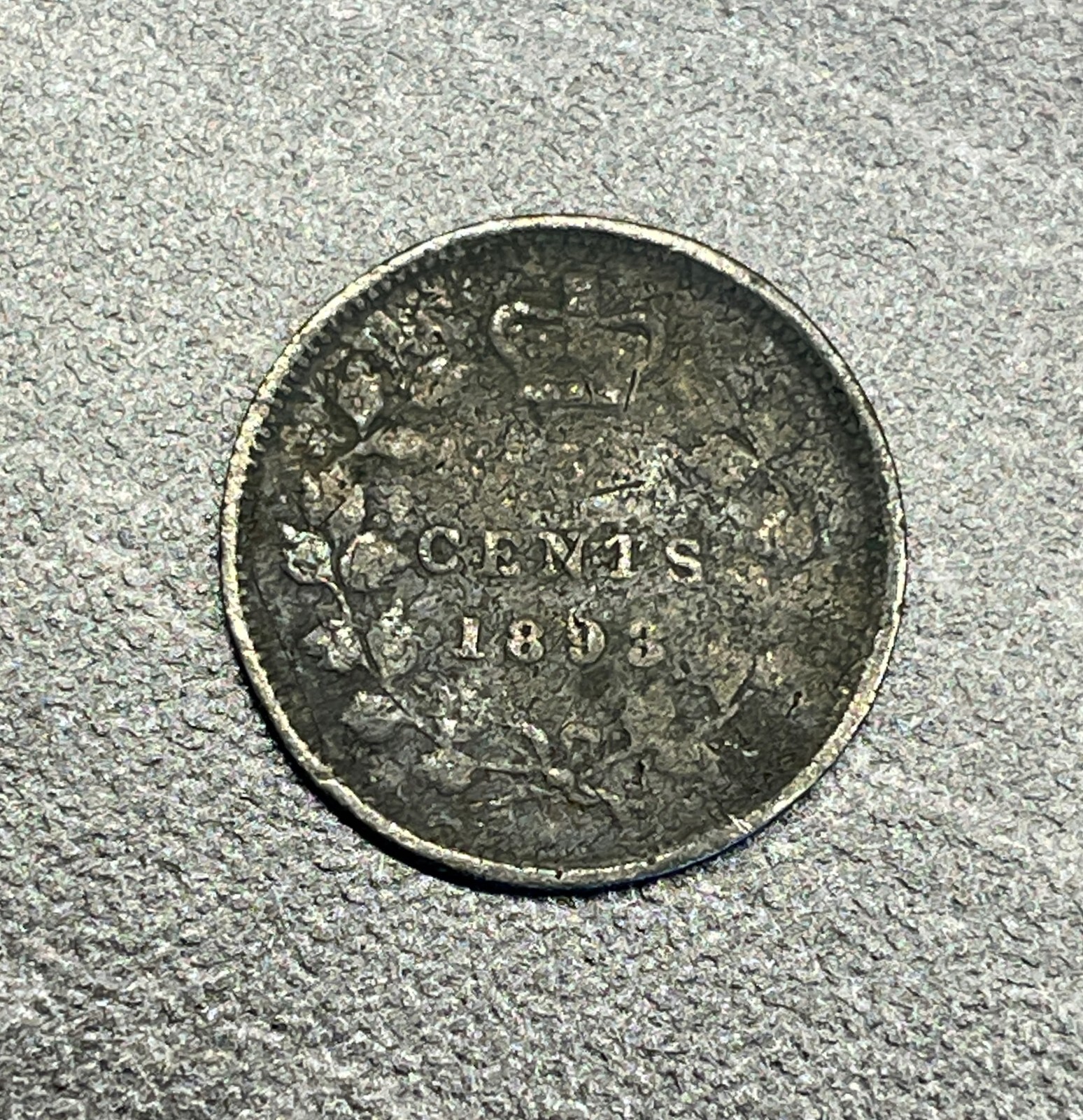 1893 Canada 5 Cents Coin - Silver