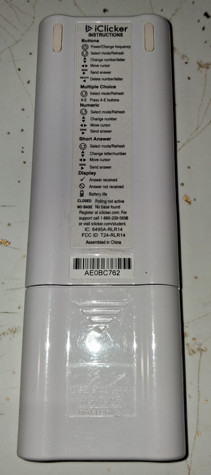 iClicker 2 Wireless Classroom Response Remote Control CLEAN, TESTED, & WORKING