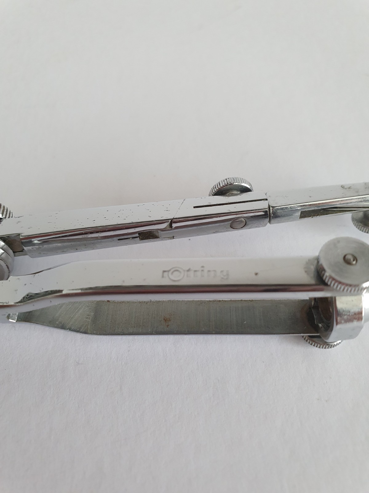 Vintage Rotring Bow Compass Technical Drawing Set with Original Case