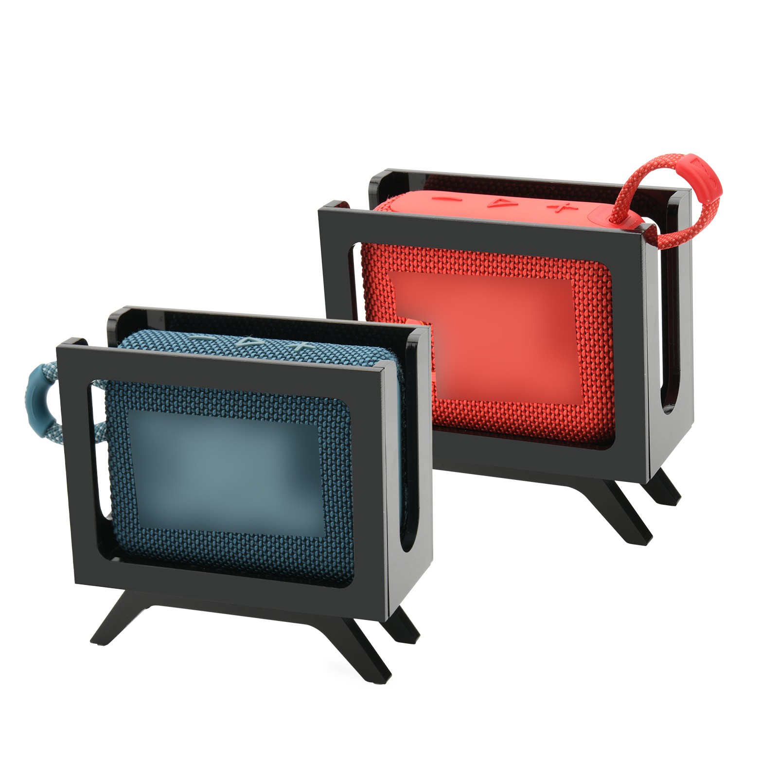 Acrylic Retro TV Desktop Mount Stand Bracket for JBL GO3 GO4 Bluetooth Speaker