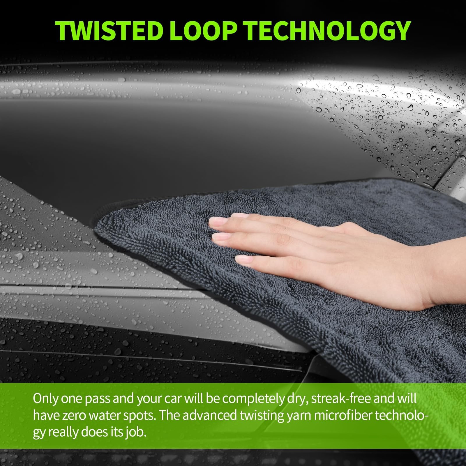 Wontolf Ultra Absorbent Car Drying Towels with Storage Bag, Extra Large Micro...