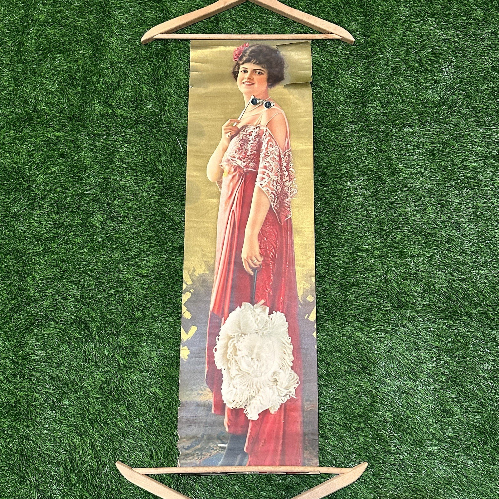 Antique Early 1900s Selz Shoes Advertisement Poster Calendar Theatre Model