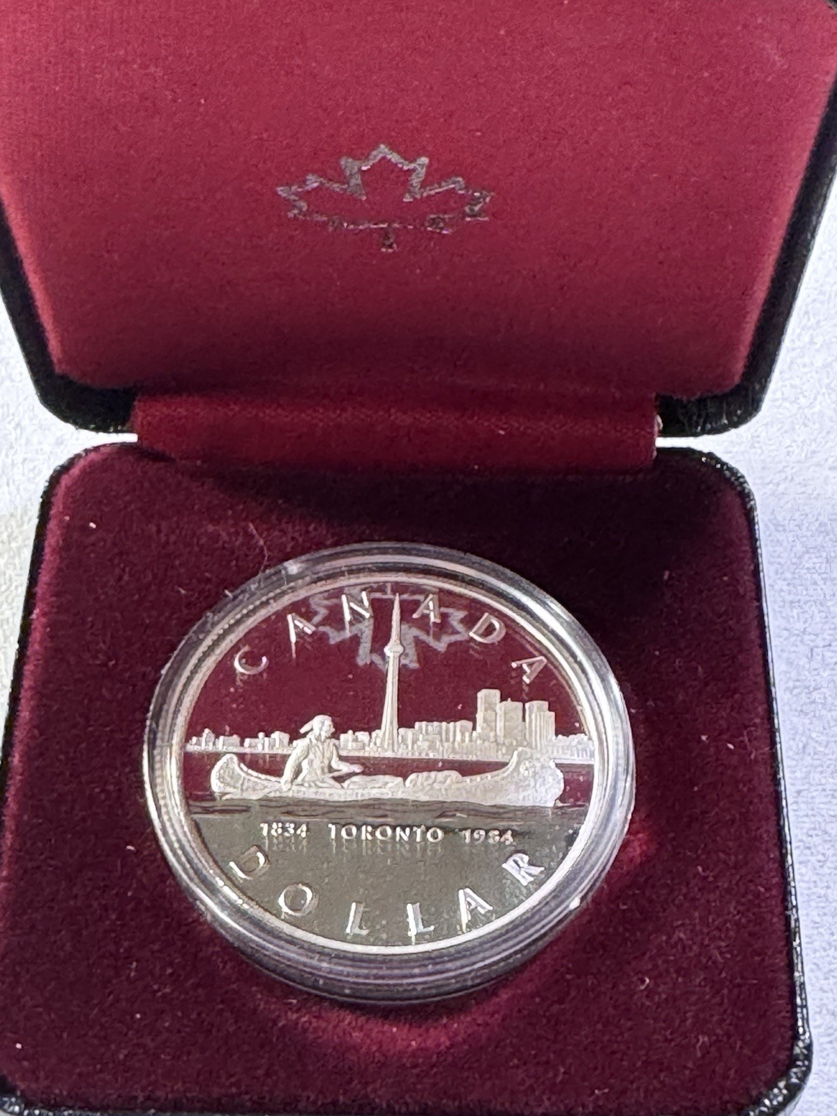 1984 Canada 1 Dollar Silver Proof Coin Toronto