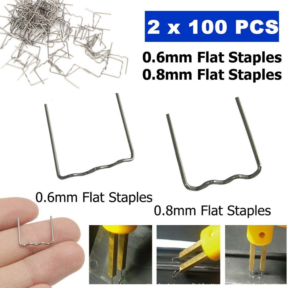 200 Pcs 0.6/0.8mm Hot for stapler Flat Staples For Plastic Welder/Car Bumper