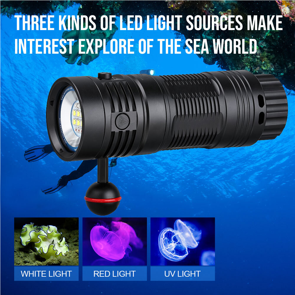 Trustfire DF50-S 6500LM led Diving Light LED Scuba Flashlight For Photography W