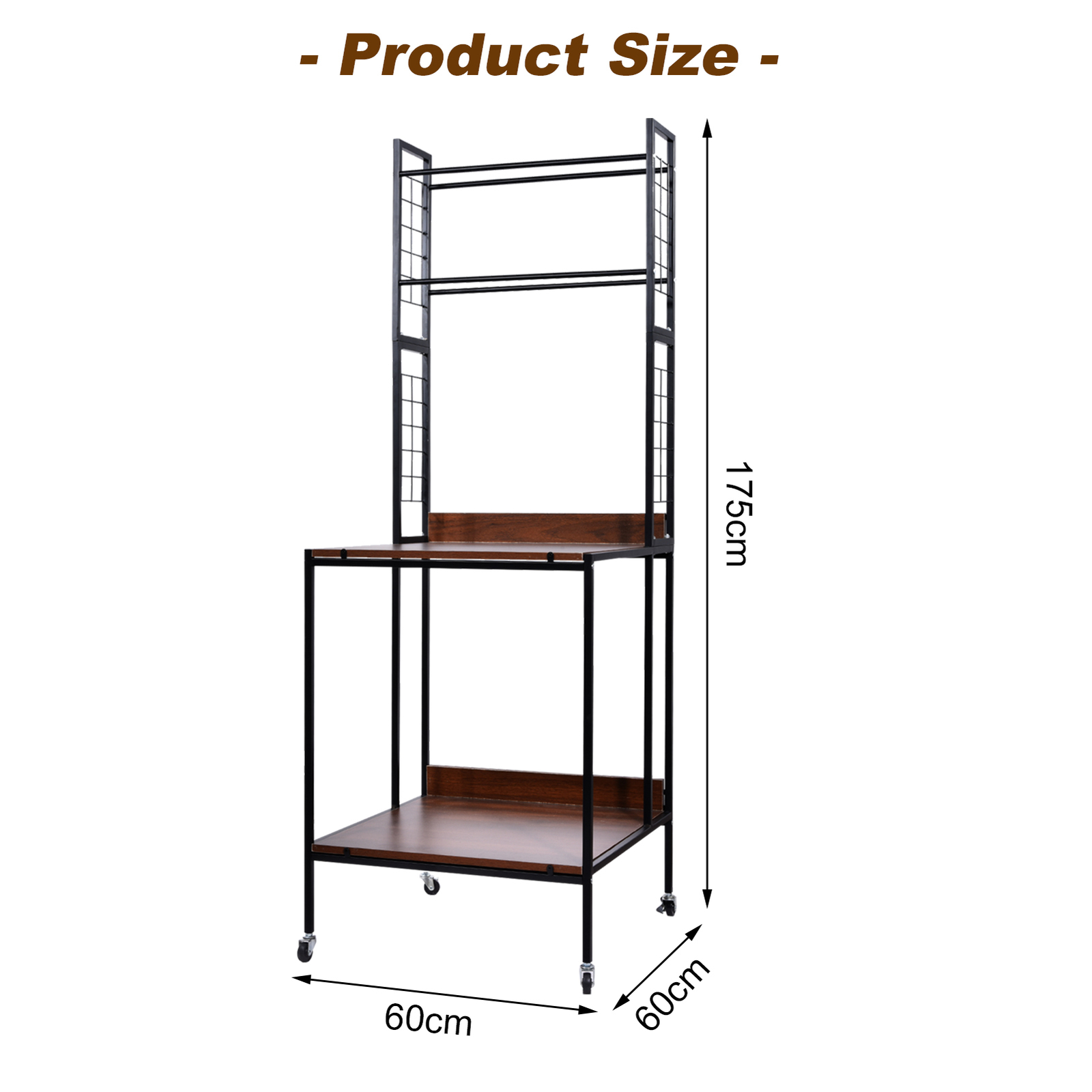 Mobile 3D Printer Stand Double Layer Filament Storage Rack+Wheel