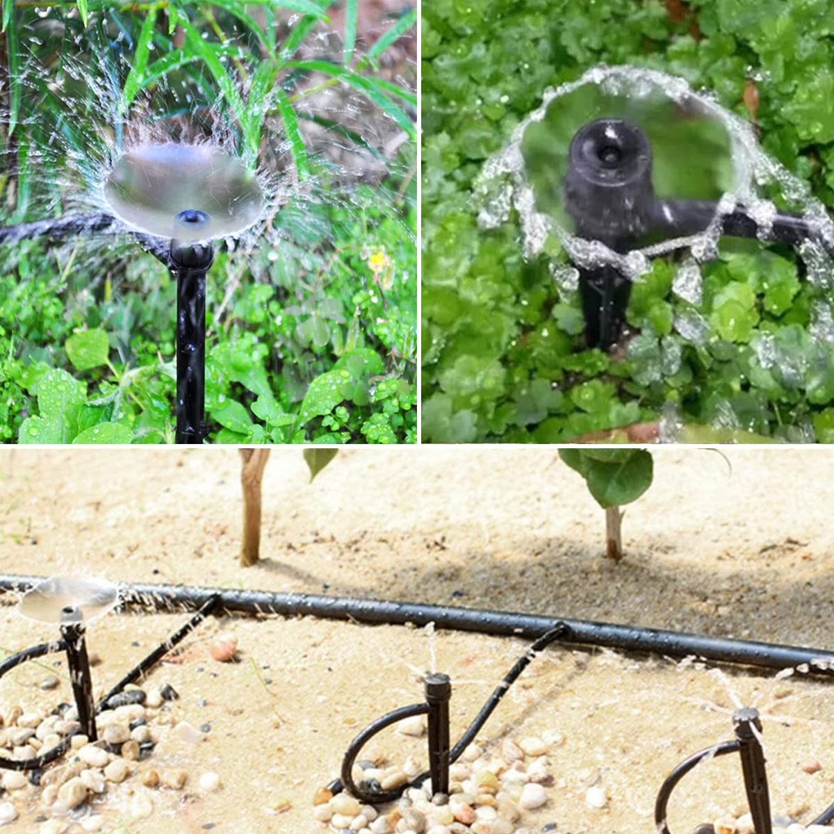 25 Pcs Drip Irrigation Emitters Adjustable Flow 0-20 GPH Irrigation Drippers