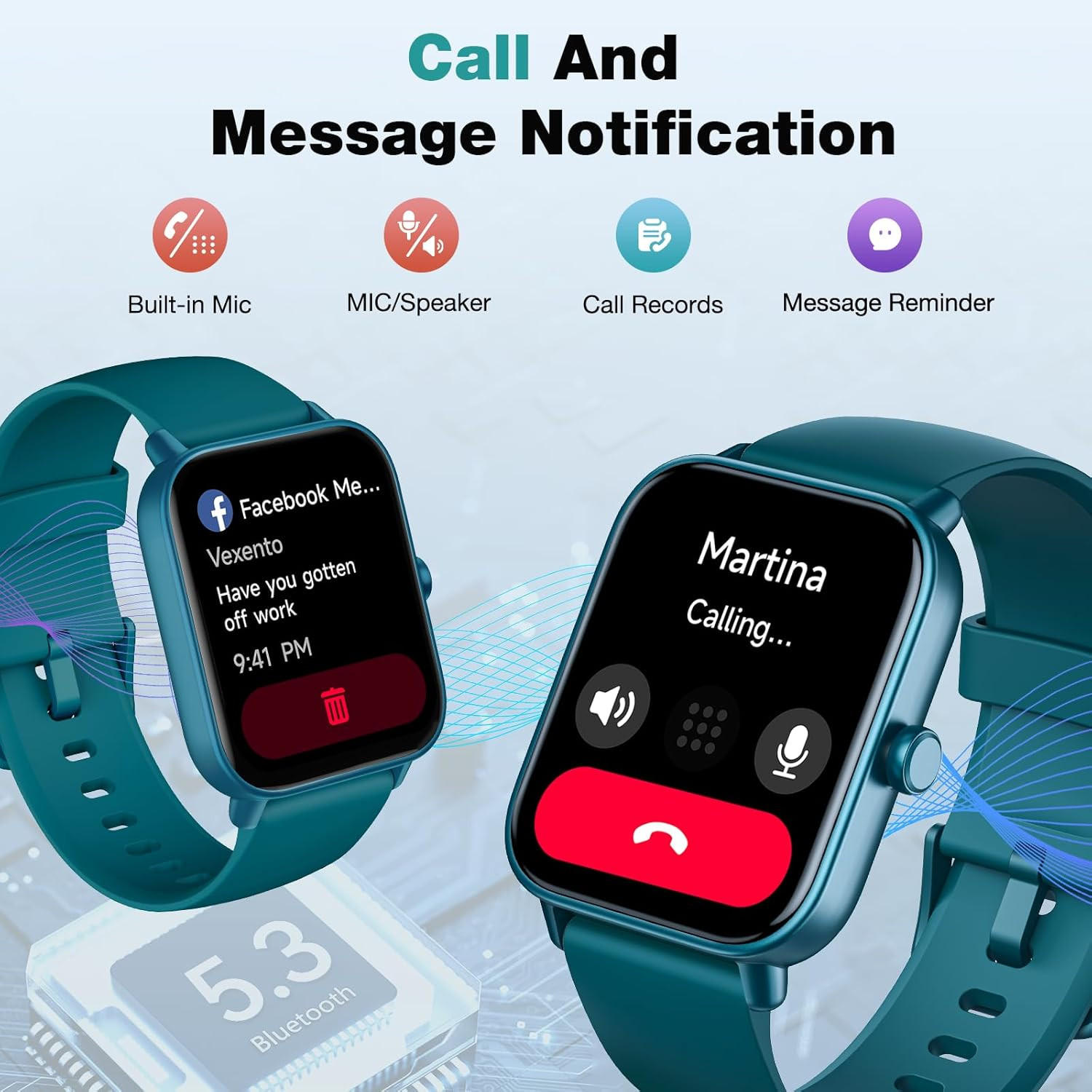 Smartwatches (Pink with Green)