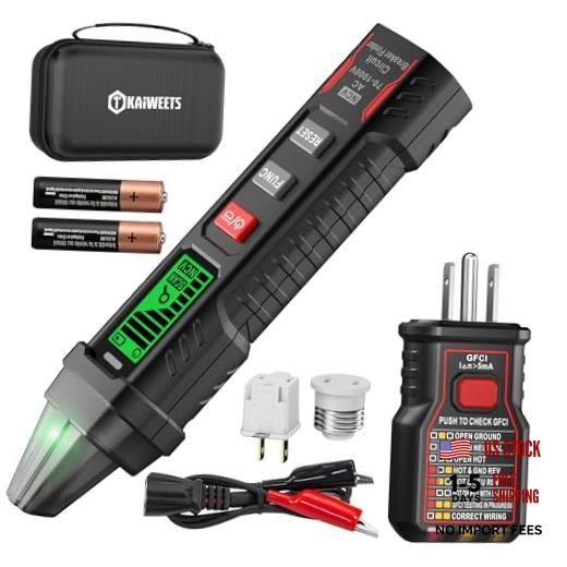 Circuit Breaker Finder with LCD Display, GFCI Outlet Tester, AC 90-130V