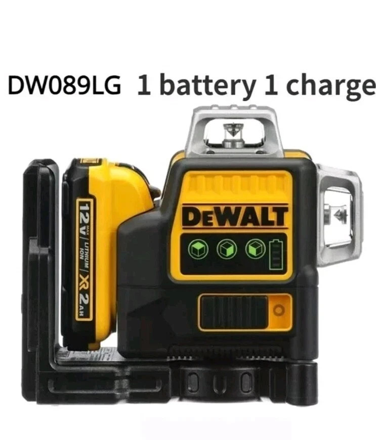 DeWalt DW089LG 12V Green Line 3 x 360 Laser Level Laser Battery+Charger USA NEW