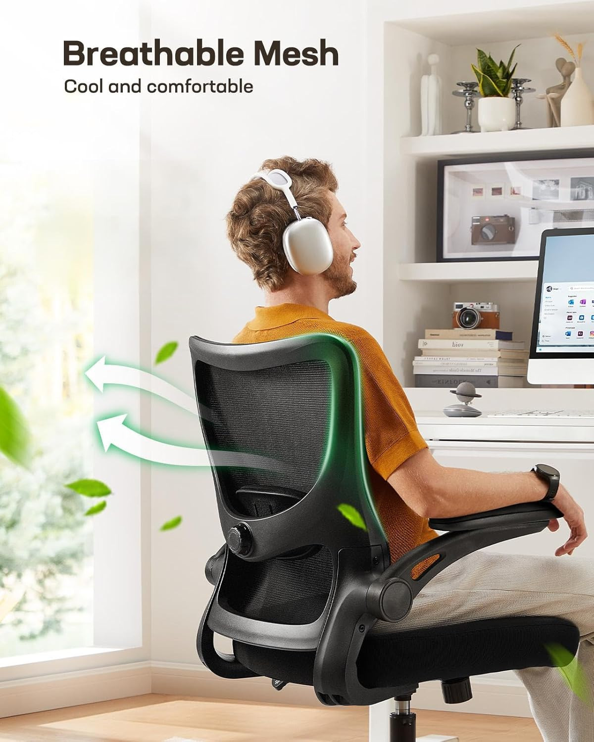 Drafting Chair, Tall Office Chair with 2D Lumbar Support, Standing Desk Chair wi