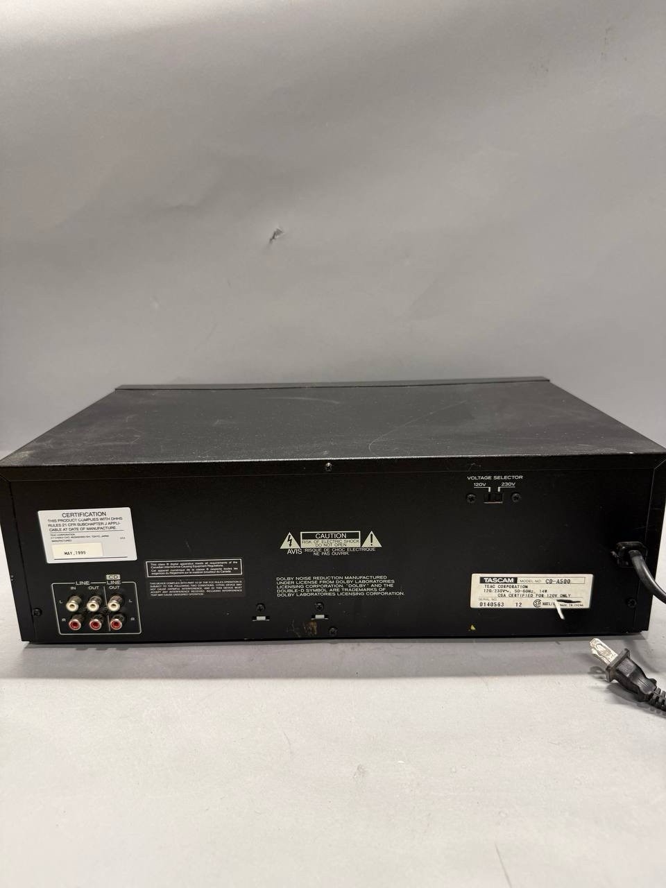 Vintage Tascam CD-A500 CD Player/Reverse Cassette Deck