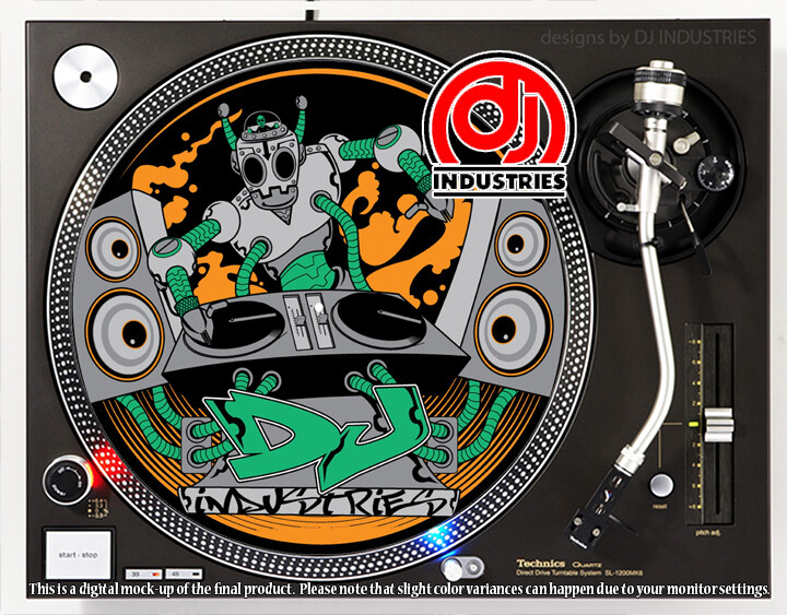 Mr. Roboto - 7"-12" DJ slipmat for LP turntable record player