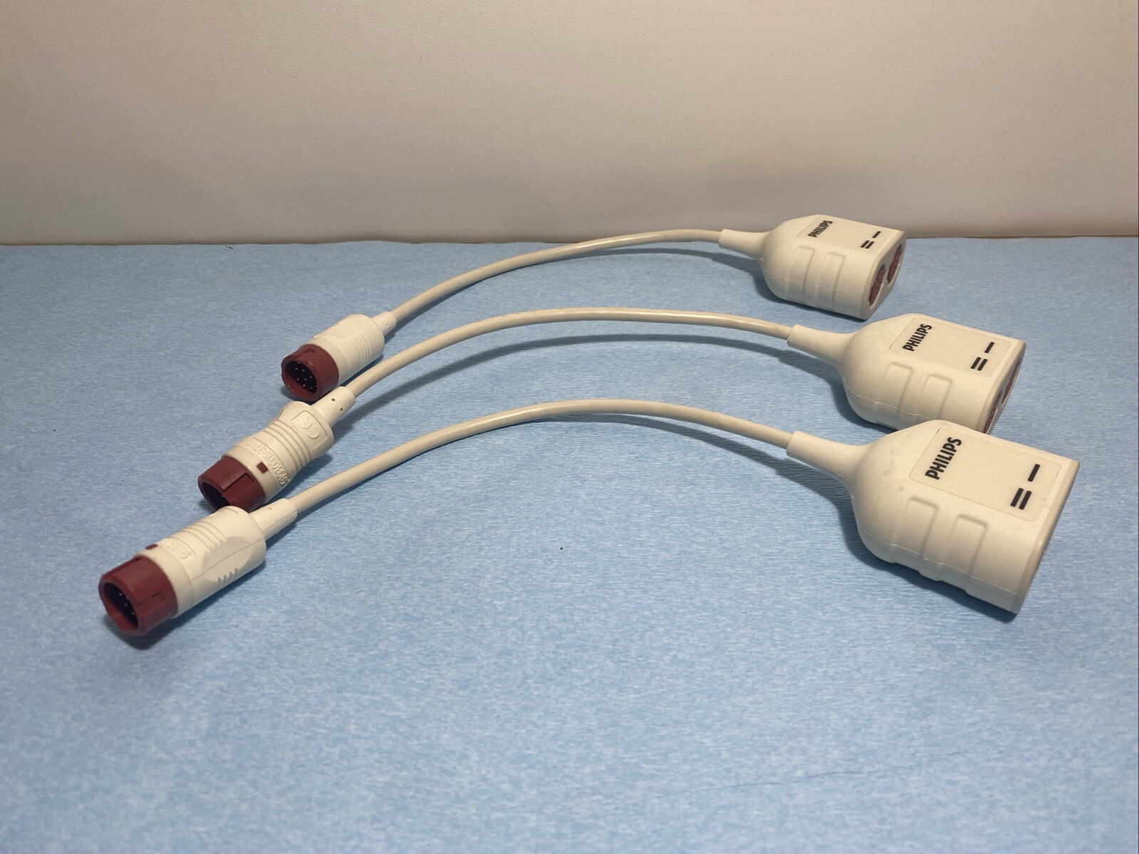 Philips Dual Invasive Blood Pressure (IBP) Adapter, Model# 989803199741 Lot Of 3