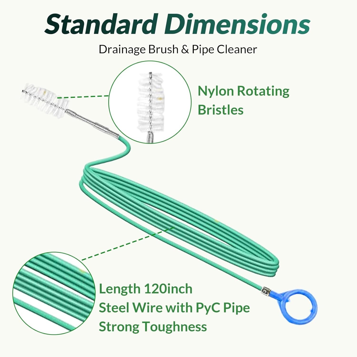 3 Pcs Auto Sunroof Drain Cleaning Tool, 120 Inch Long Flexible Tube Cleaning Bru