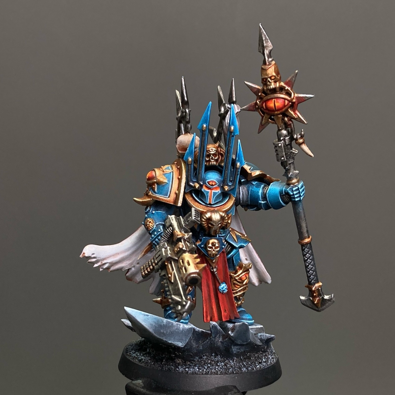 Warhammer 40K Chaos Lord in Terminator Armour PAINTED Thousand Sons Miniatures