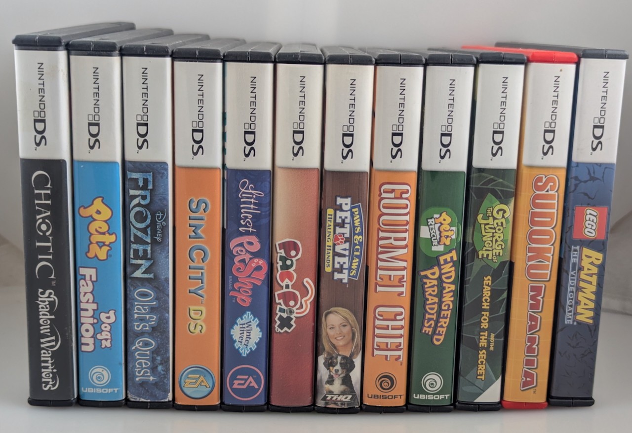 Nintendo DS - Lot of 12 Case Art Manuals - sim city lego batman pac pix +