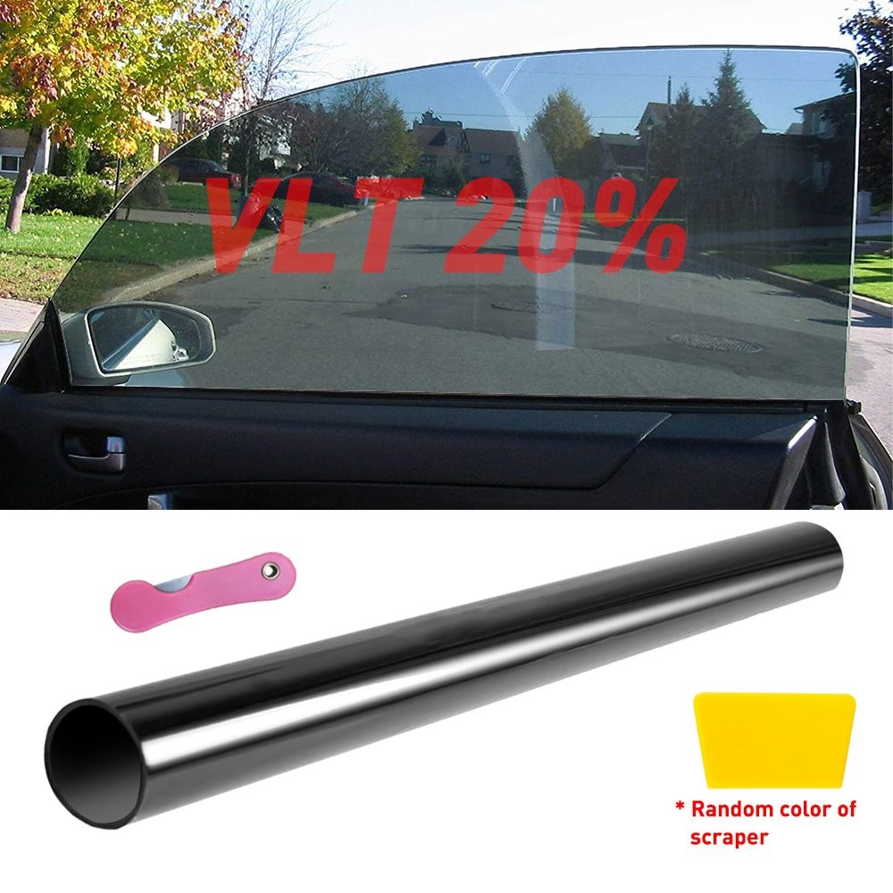 Uncut Roll Blackout Window Film 20% UV Blocking Thick Black Tinting Sun Cover