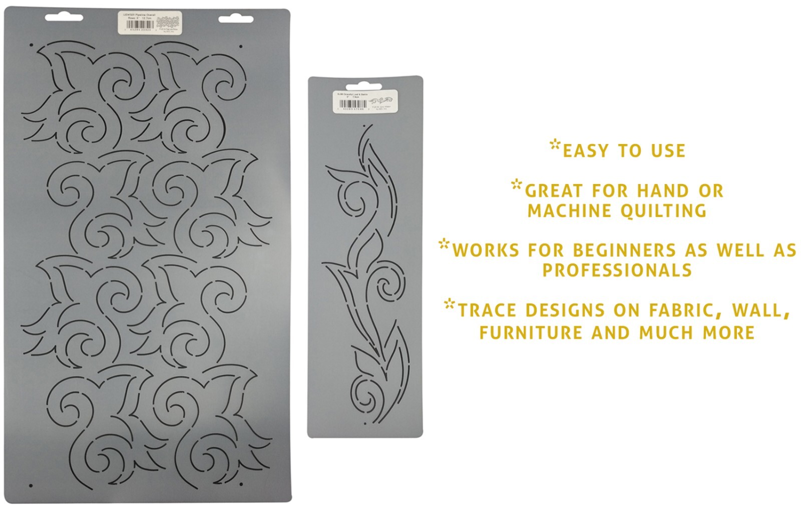 Quilting Stencils Swirl Leaf Quilt Patterns Wavy Leaves Background Border Design