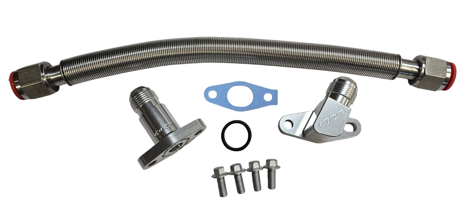 -12 S300/S400 Turbo Oil Return Drain Line Kit for 2001-2016 6.6l Duramax