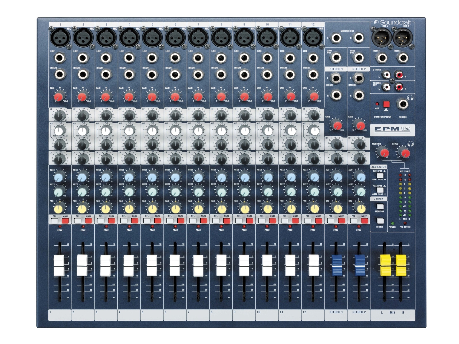 Soundcraft EPM12 High-Performance 12-Channel Audio Mixer