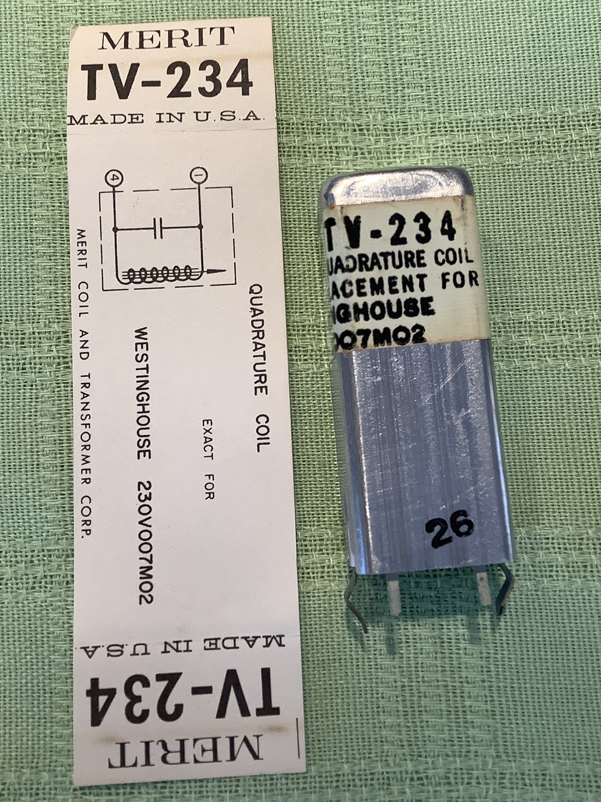 Merit Tv-234 Quadrature Coil Westinghouse 230V007M02