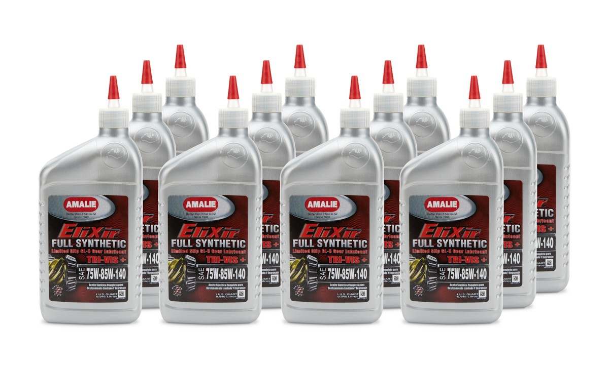 Amalie Gear Oil - Elixir - 75-85-140W - Synthetic - 1 qt - Set of 12