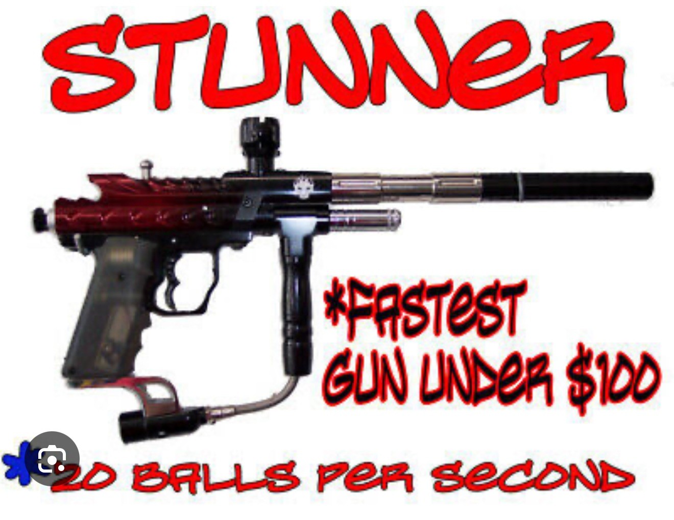 Spyder Clone NEW Stunner Electronic LCD Paintball Gun / Marker In All Blue